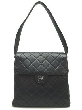 Chanel Shoulder Double Face Lambskin Black Bag